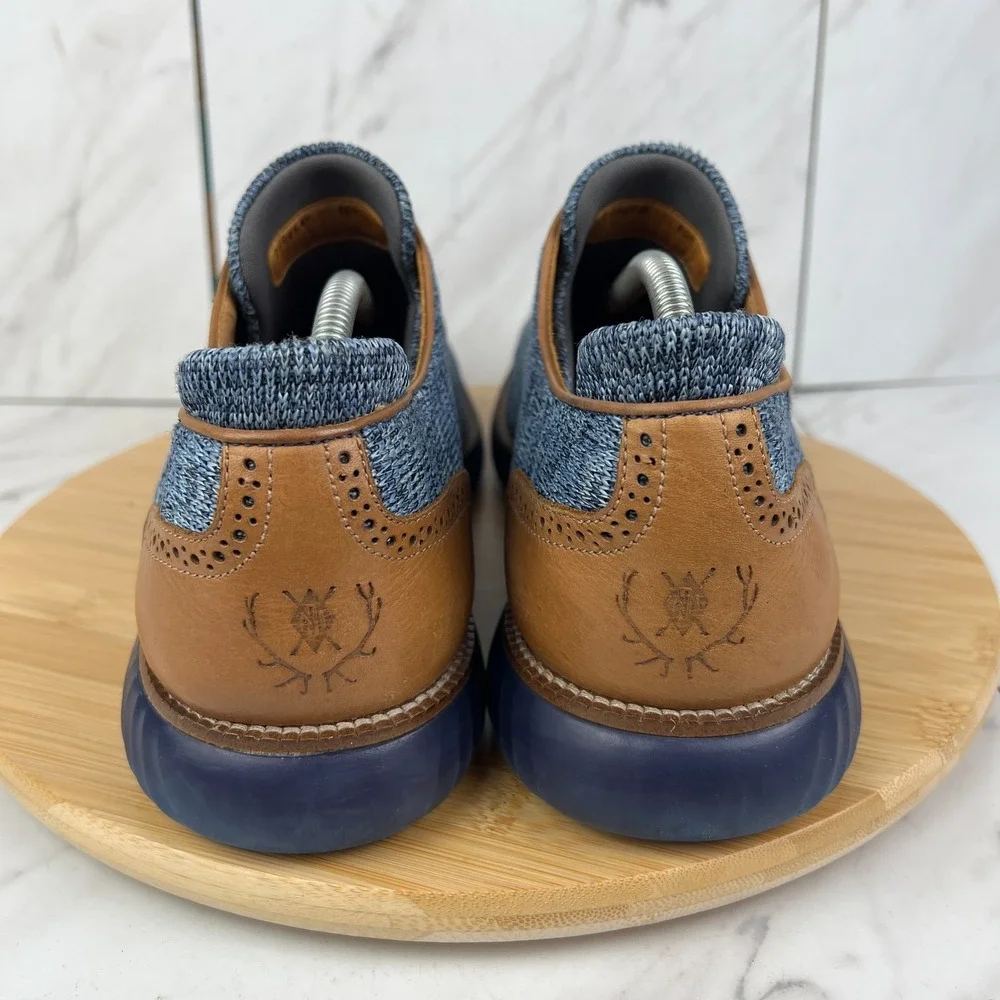 Martin Dingman Countryaire Mens Size 10 M Blue Fly Knit Slip On Shoes 740464